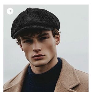 Peaky Blinders Harris Tweed Royal Charcoal Newsboy Cap
